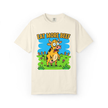Eat More Beef cow illustration T-Shirt | cartoon farm graphic tee