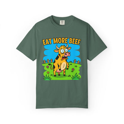 Eat More Beef cow illustration T-Shirt | cartoon farm graphic tee