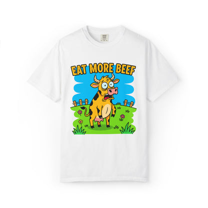 Eat More Beef cow illustration T-Shirt | cartoon farm graphic tee